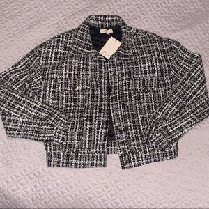 Elan Black and White Tweed Blazer